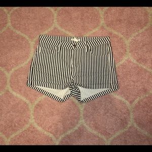 Forever 21 striped jean shorts